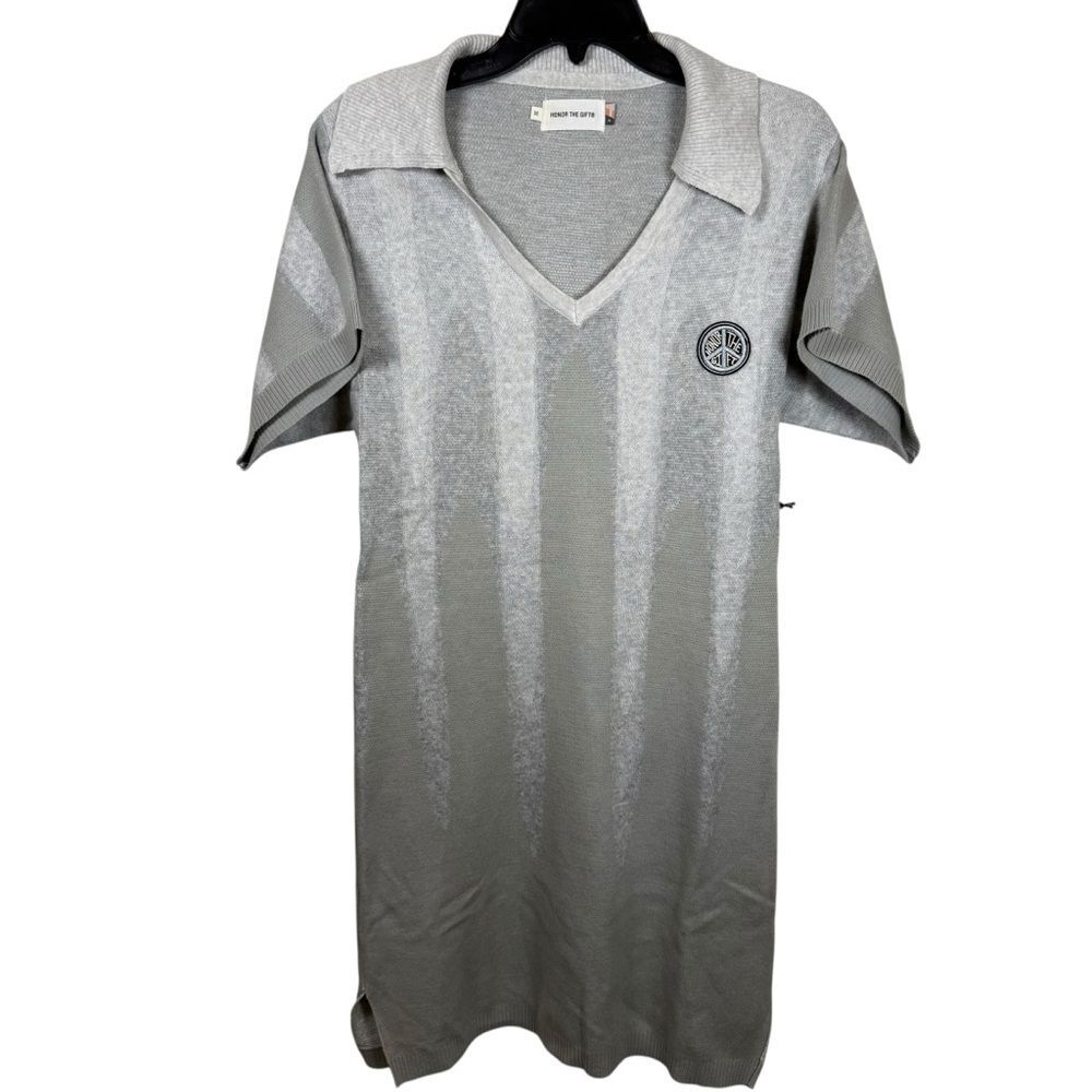 Honor The Gift Elegant Gray Sweater Dress Size Medium